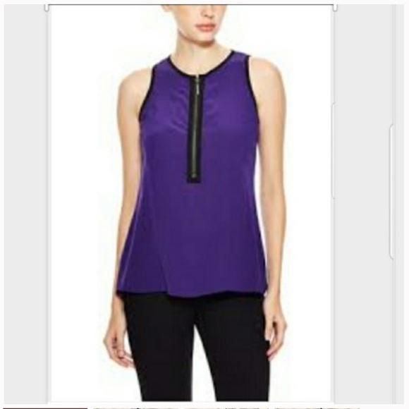 NANETTE LEPORE VISIONARY VIOLET TOP SZ 6 - Picture 1 of 7